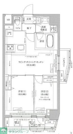 ティモーネプレミアムノルド亀戸の物件間取画像